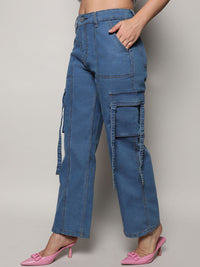 Campus Sutra Women Smart Low Distress Light Fade Jeans