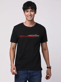 Pek ADRO Lelaki dengan 3 T-shirt Kapas Leher Bulat Bercetak Grafik