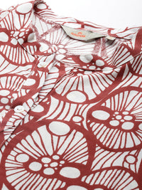 Anouk Ethnic Motifs Printed Mandarin Collar Straight Kurta