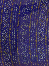 KALINI Bandhani Zari Pure Chiffon Bandhani Saree