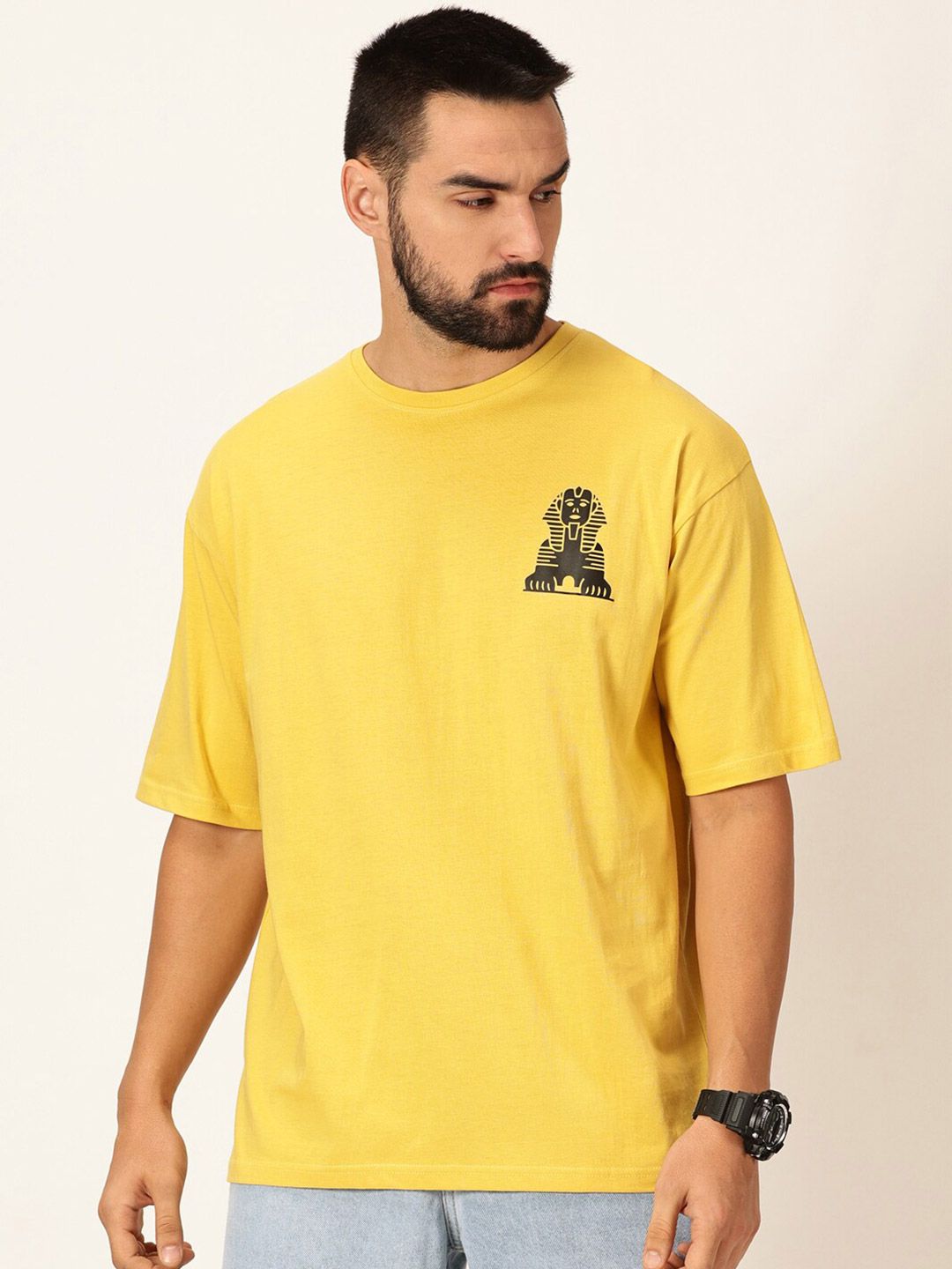 Thomas Scott Oversized Graphic Printed Drop-Shoulder Sleeves Cotton Bio Finish T-shirt