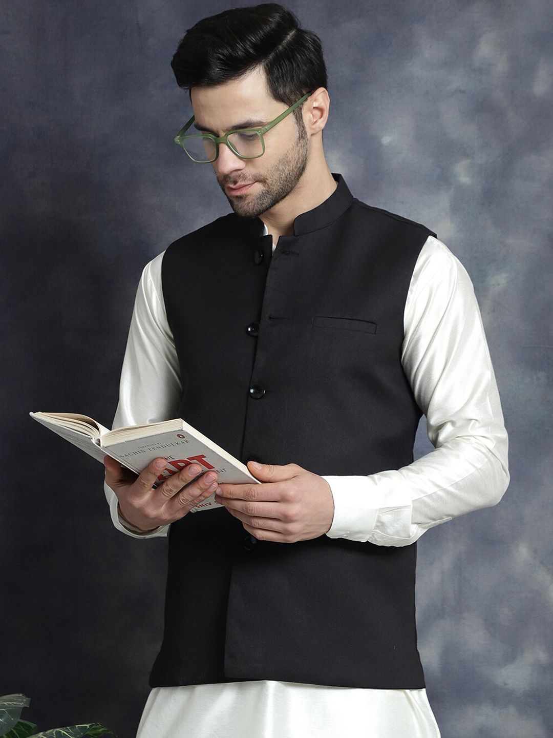 Jompers Mandarin Collar Nehru Jacket