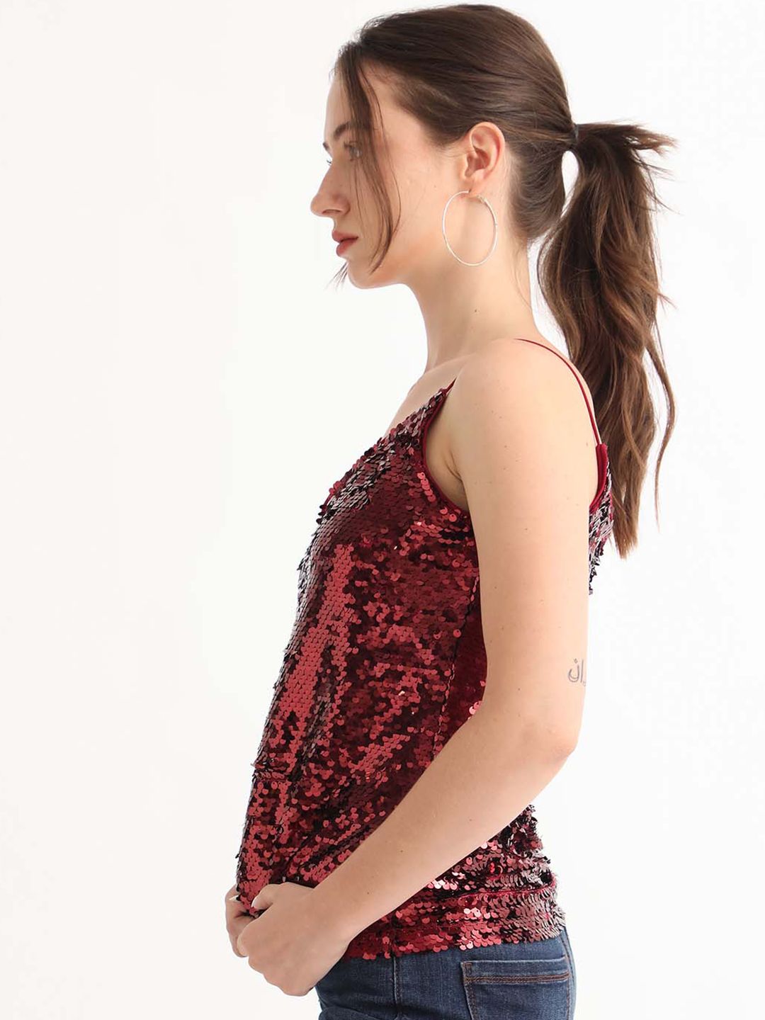 RAREISM Embellished Shoulder Straps Top
