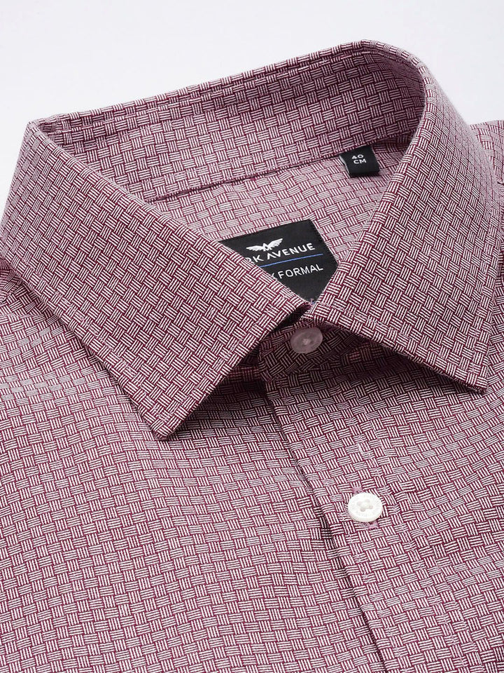 Park Avenue Self Design Slim Fit Opaque Formal Shirt
