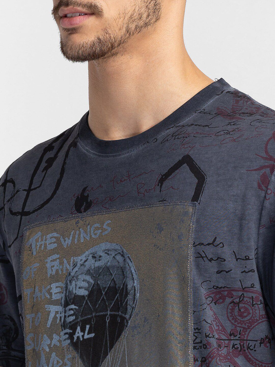 Being Human Graphic Printed Round Neck T-shirt