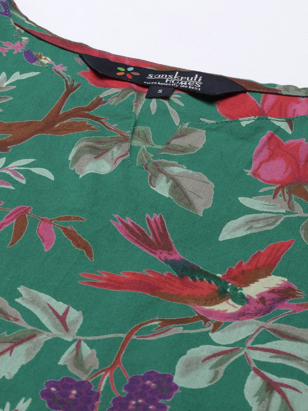 Sanskrutihomes Wanita Hijau Kapas Kapas Pure Pure Shorts