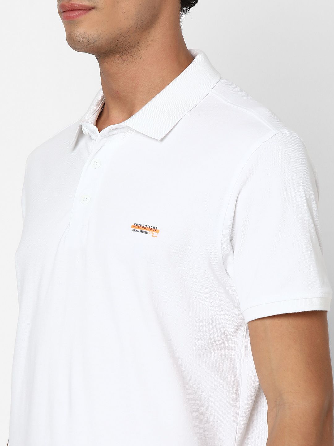 SPYKAR Regular Fit Polo Collar Short Sleeve Cotton T-shirt