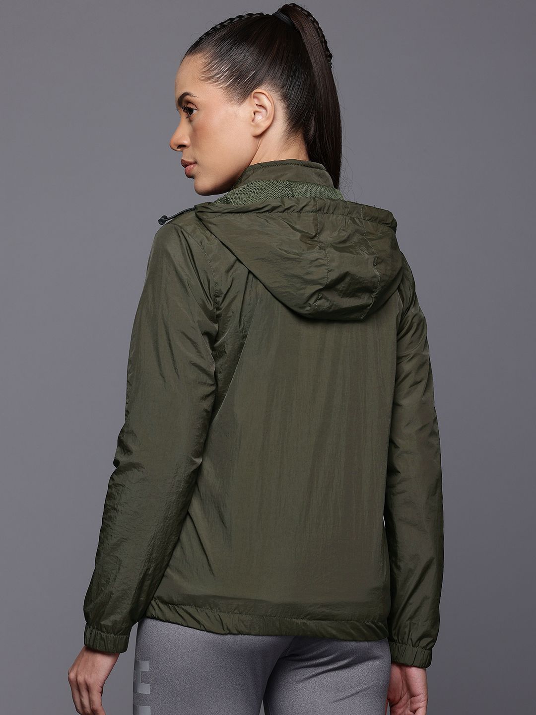 HRX by Hrithik Roshan Rapid-Dry Hooded Tailored Jacket