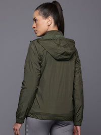 HRX by Hrithik Roshan Rapid-Dry Hooded Tailored Jacket