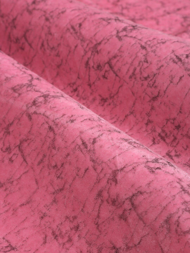 Cortina Pink & Black Set of 2 Printed Room Darkening Window Curtain