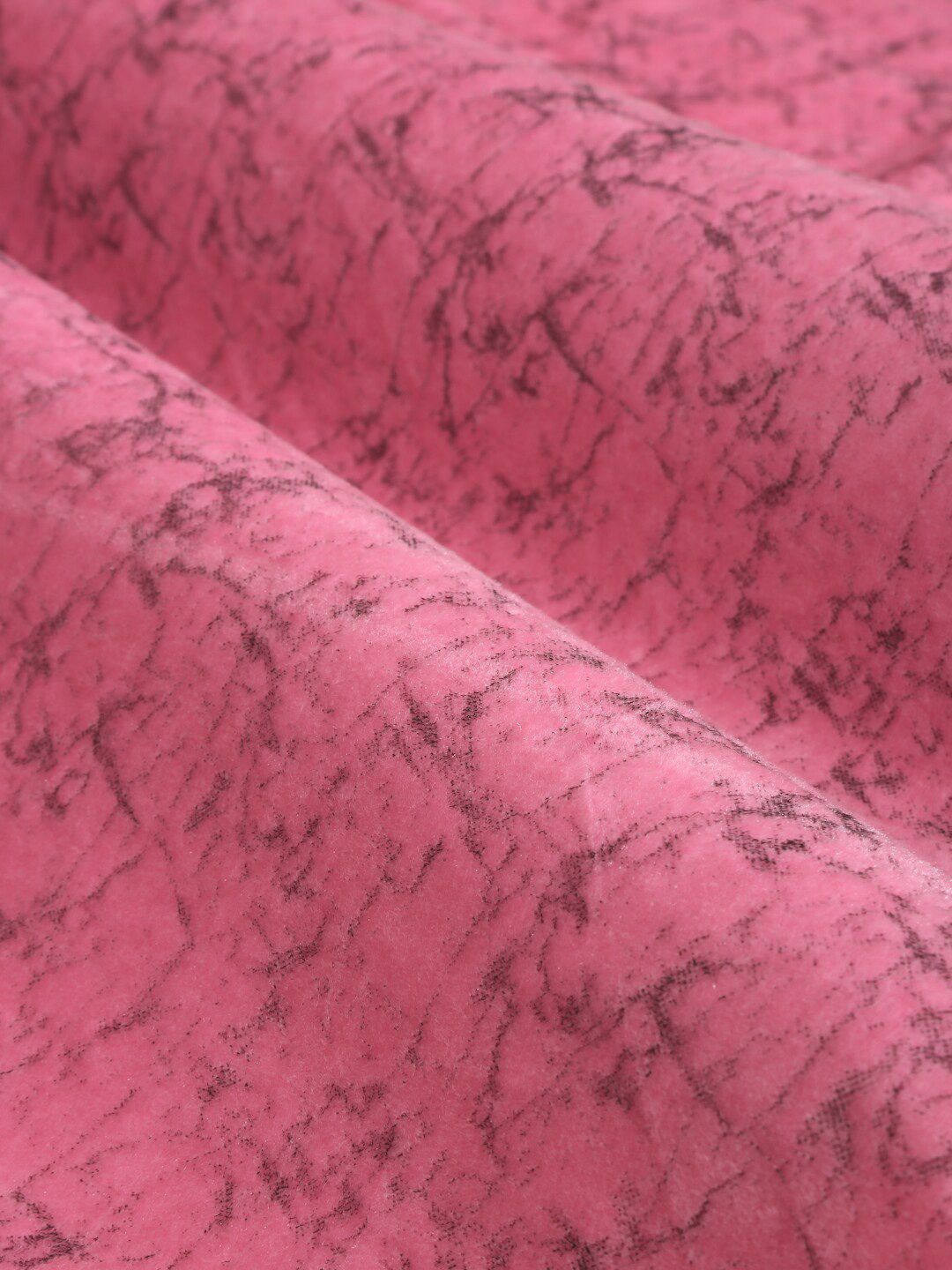 Cortina Pink & Black Set of 2 Printed Room Darkening Window Curtain