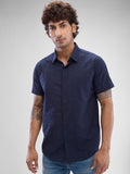 SPYKAR Men Slim Fit Solid Spread Collar Casual Shirt
