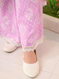 pspeaches Girls Ethnic Motifs Printed Pure Cotton Kurta With Palazzos & Dupatta