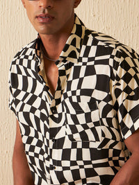 DENNISON Men Smart Block Printed Casual Shirt
