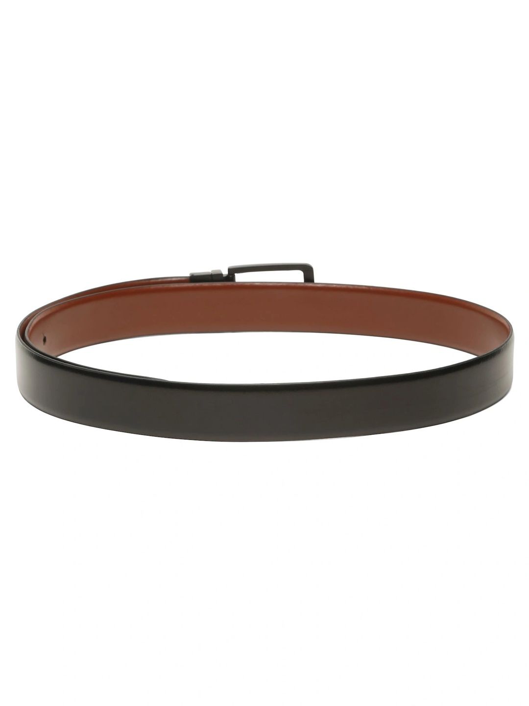 Teakwood Leathers Men Textured Leather Reversible Formal Belt