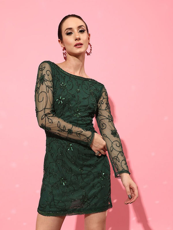 STREET 9 Short Sleeves Sheath V-Neck Dress
