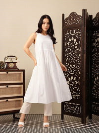 House of Pataudi Sleeveless Thread Work Indie Florals Jashn Kurta