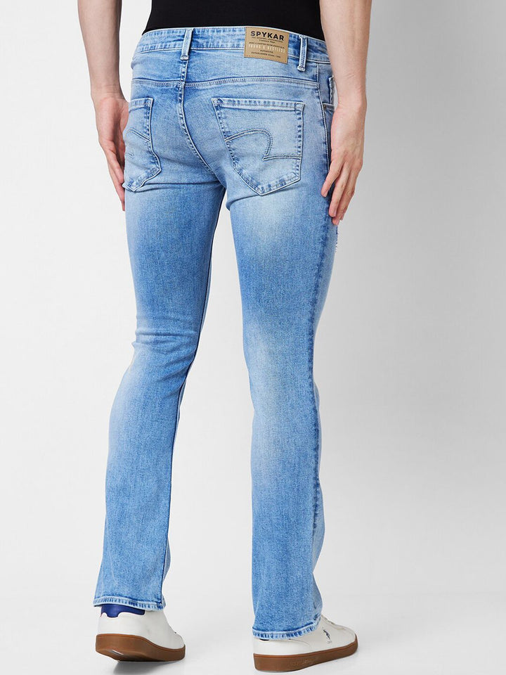 SPYKAR Men Bootcut Mildly Distressed Heavy Fade Cotton Stretchable Jeans
