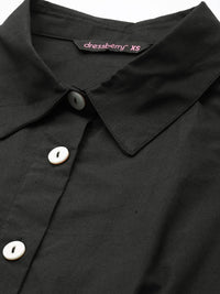 DressBerry New Neutral Reverse Pleats Shirt Dress