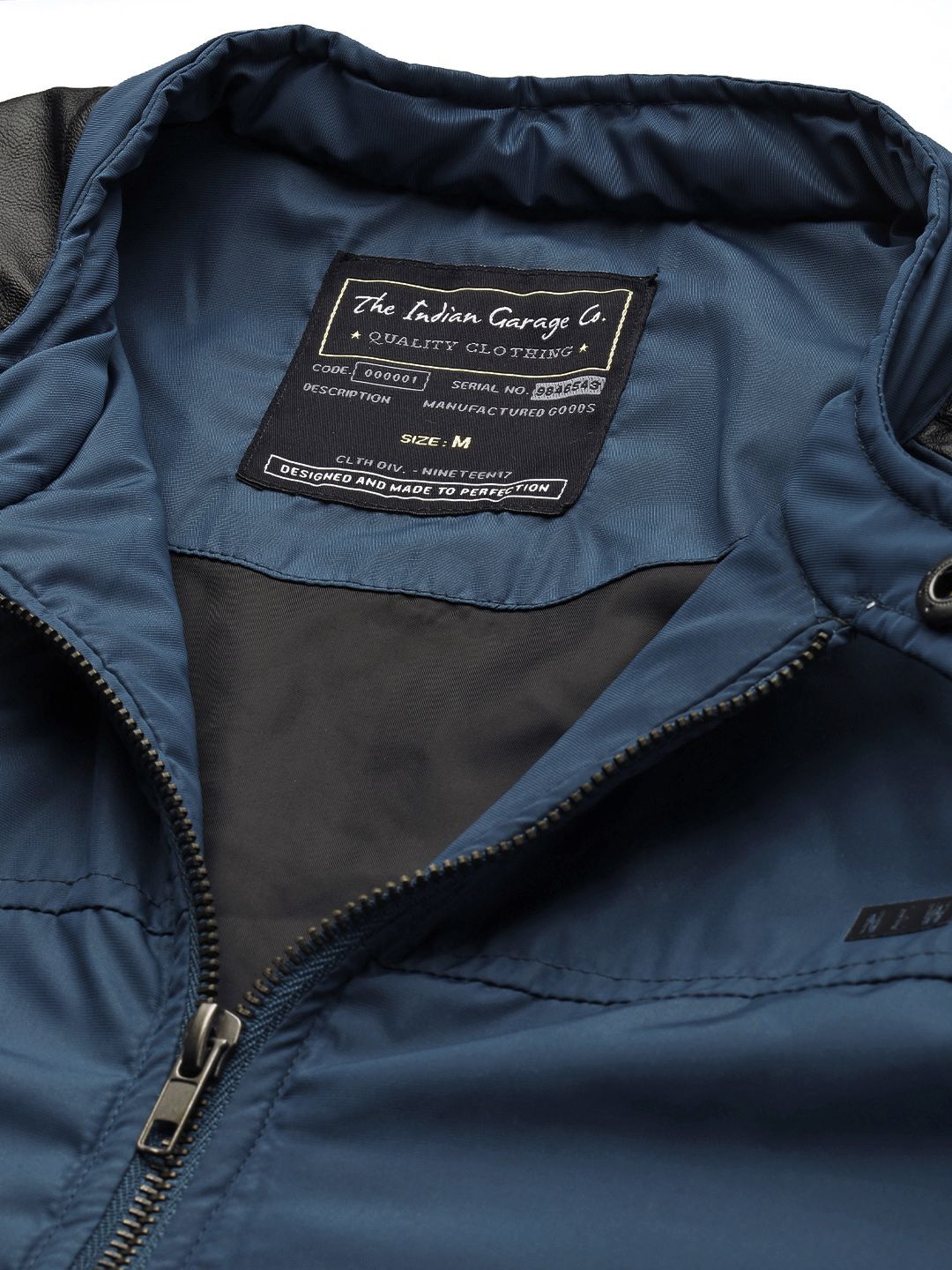 The Indian Garage Co Men Colourblock Slim Fit Bomber Jacket