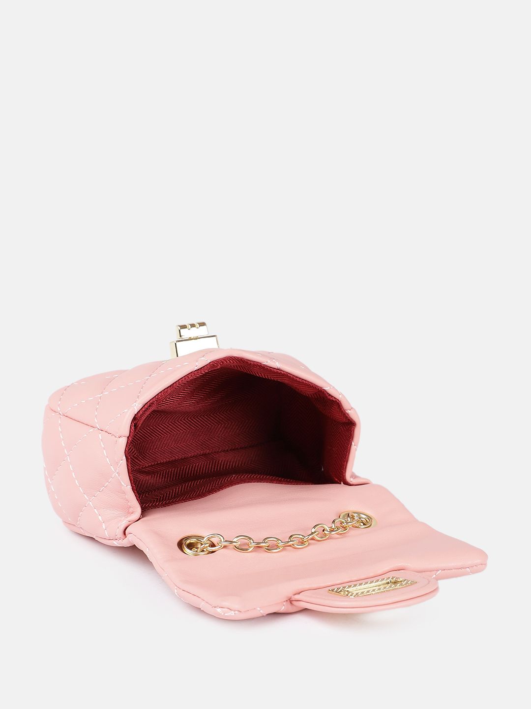 DressBerry Textured Miniature Sling Bag with Quilted