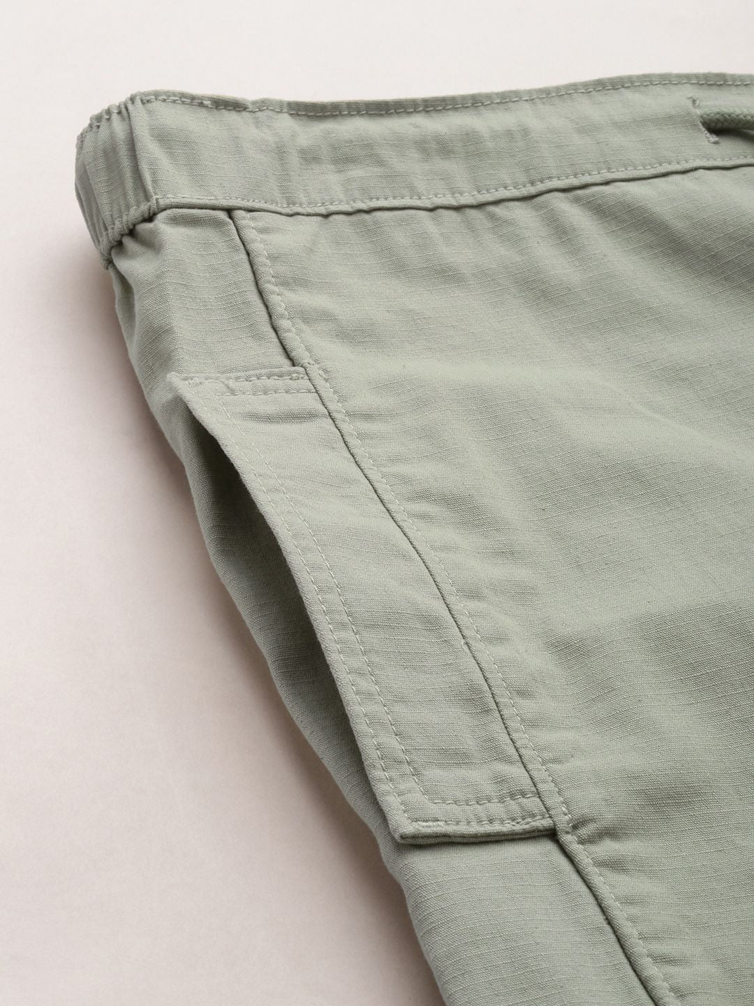 The Indian Garage Co Men Solid Cotton Joggers Trousers