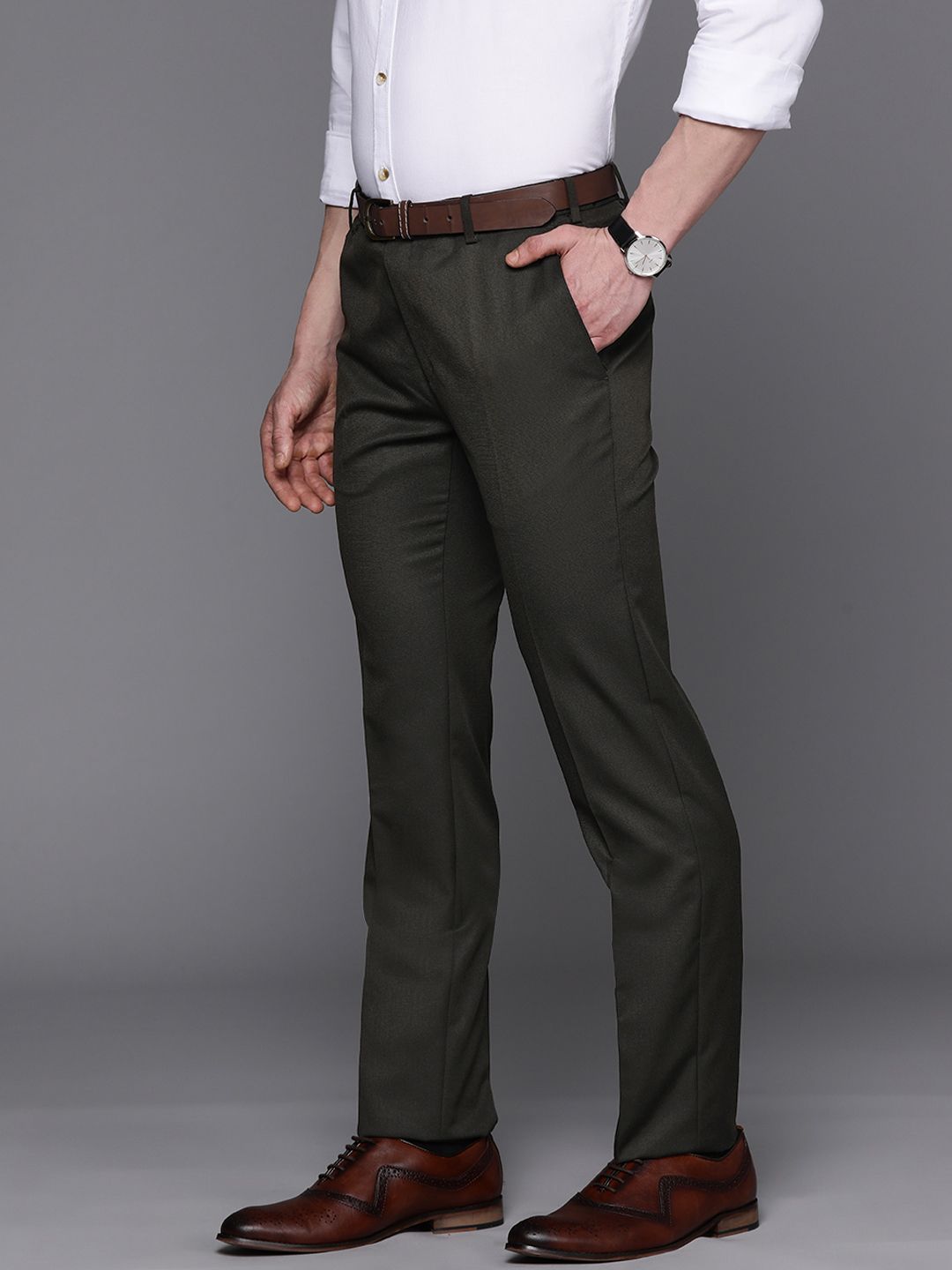 Raymond Men Slim Fit Formal Trousers