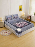 Moda Rapido X KLOTTHE Grey 400 TC King Bedsheet with 2 Pillow Covers