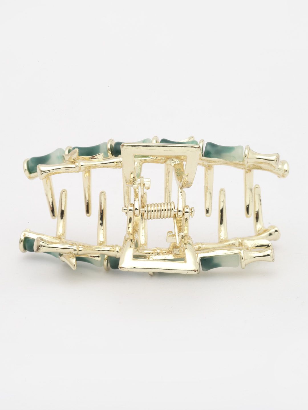 PANASH Women Gold-Plated Stone Studded Embellished Claw Clip