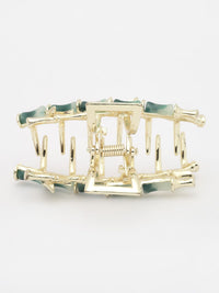 PANASH Women Gold-Plated Stone Studded Embellished Claw Clip
