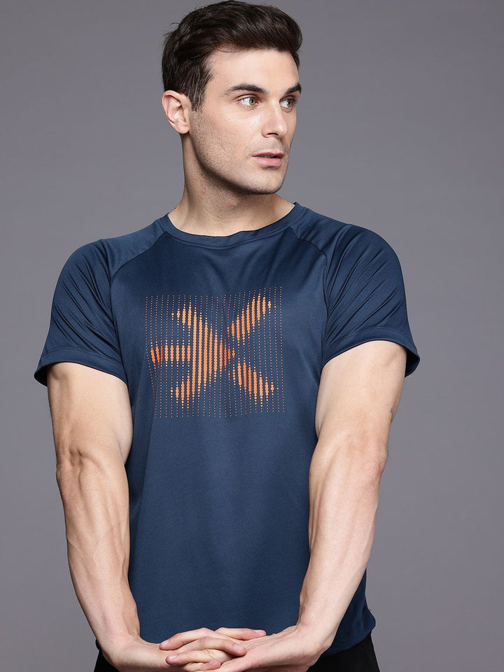HRX by Hrithik Roshan Men Brand Logo Printed Rapid-Dry Training T-shirt