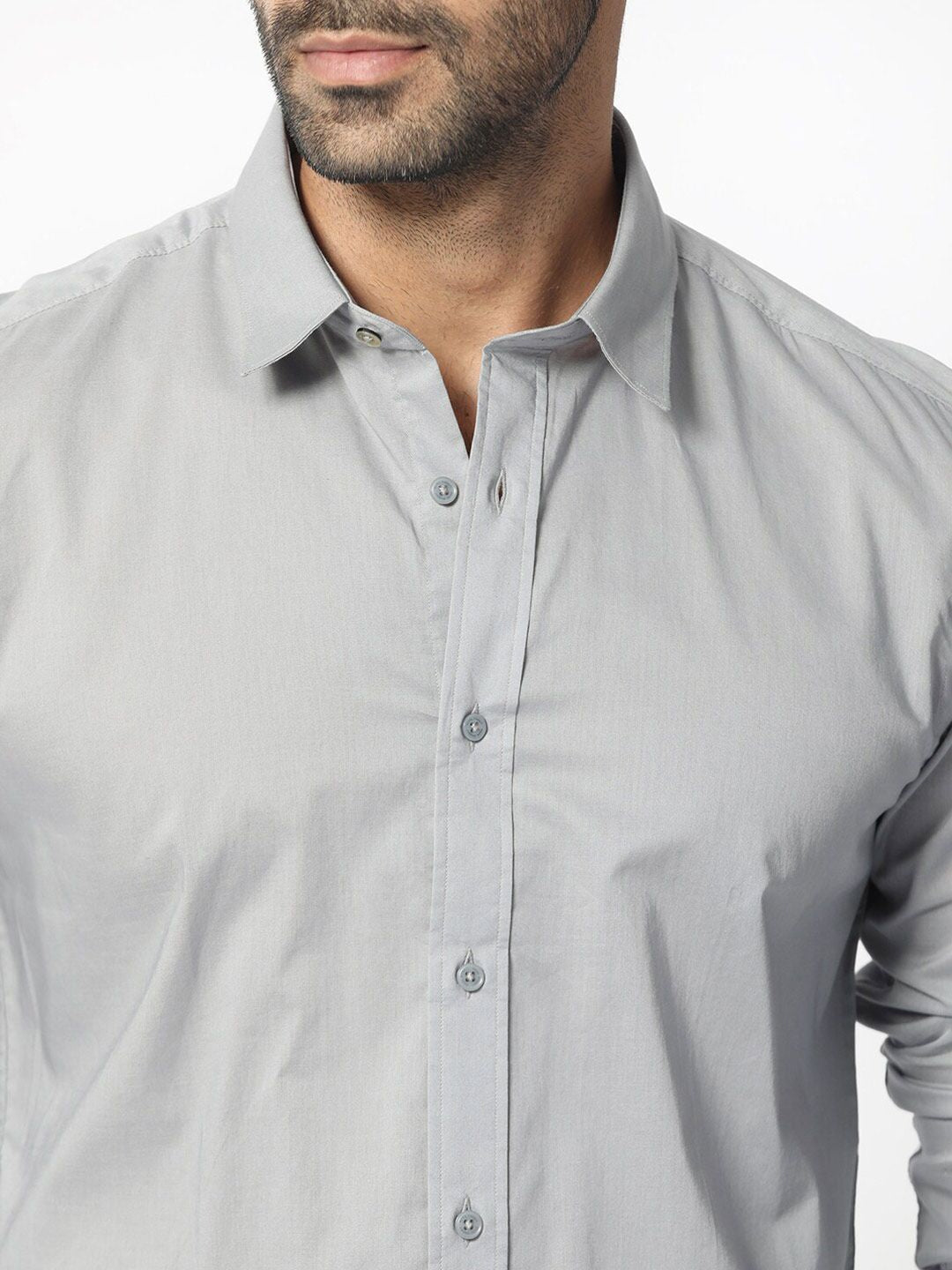 RARE RABBIT Men Flees Slim Fit Opaque Cotton Shirt