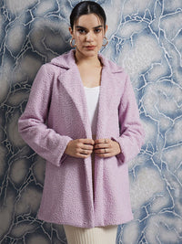 Athena Textured Single-Breasted Overcoat