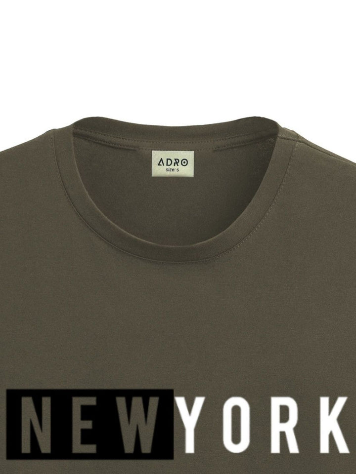 ADRO Men Typography Printed Raw Edge T-shirt