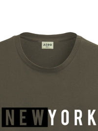 ADRO Men Typography Printed Raw Edge T-shirt