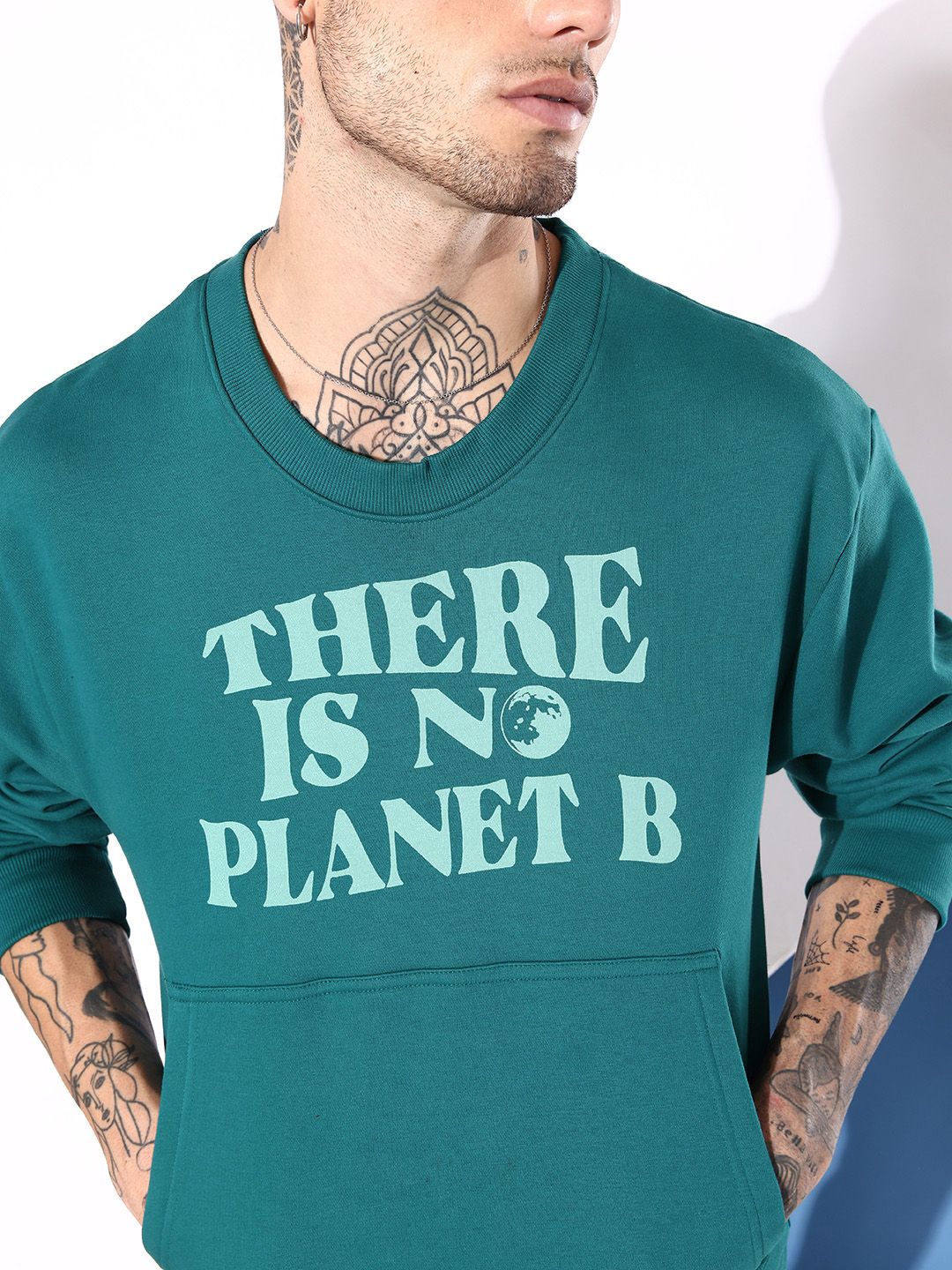 DILLINGER Men Typography Printed Oversized Sweatshirt