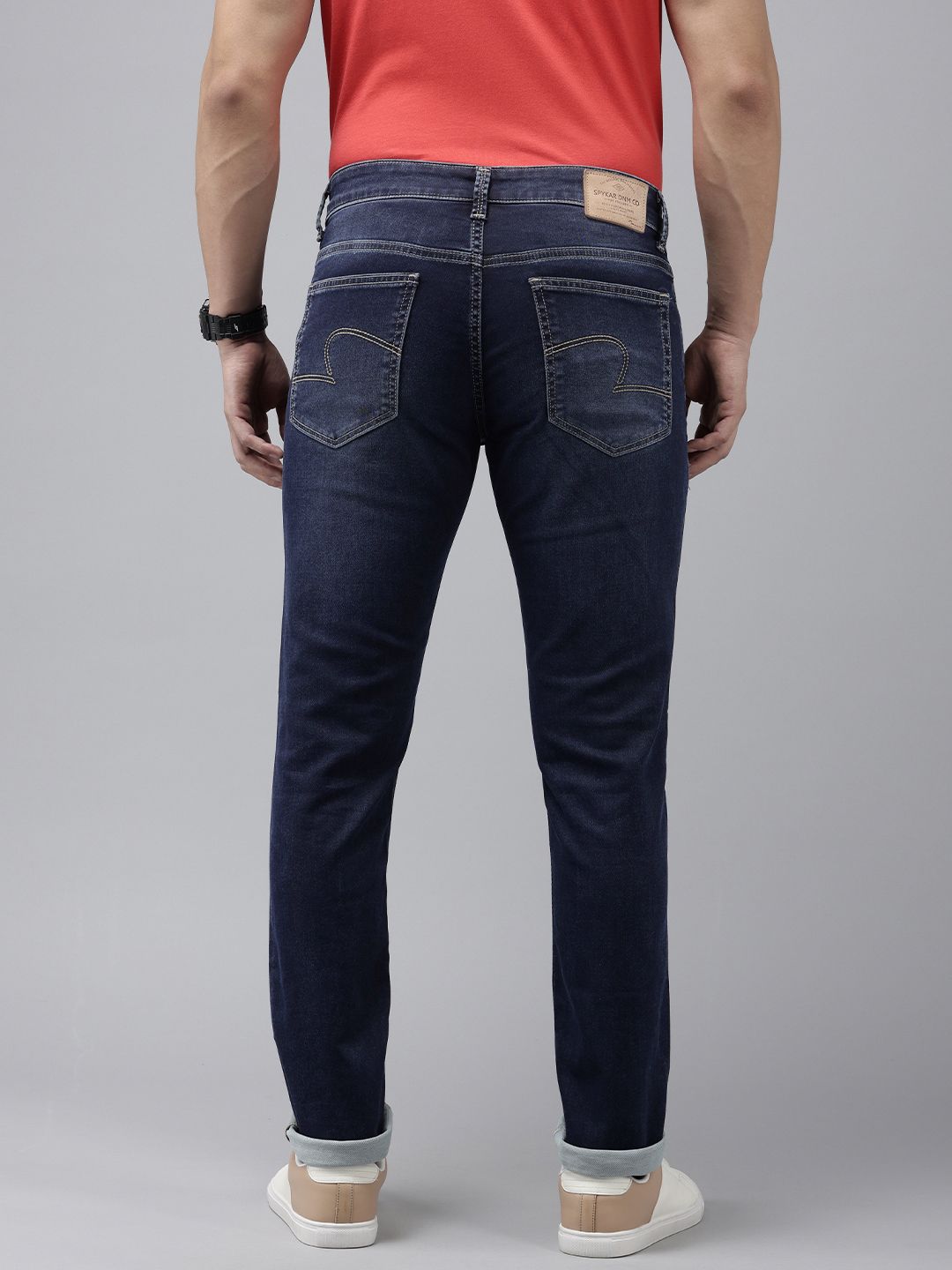 SPYKAR Men Slim Fit Low-Rise Light Fade Stretchable Jeans