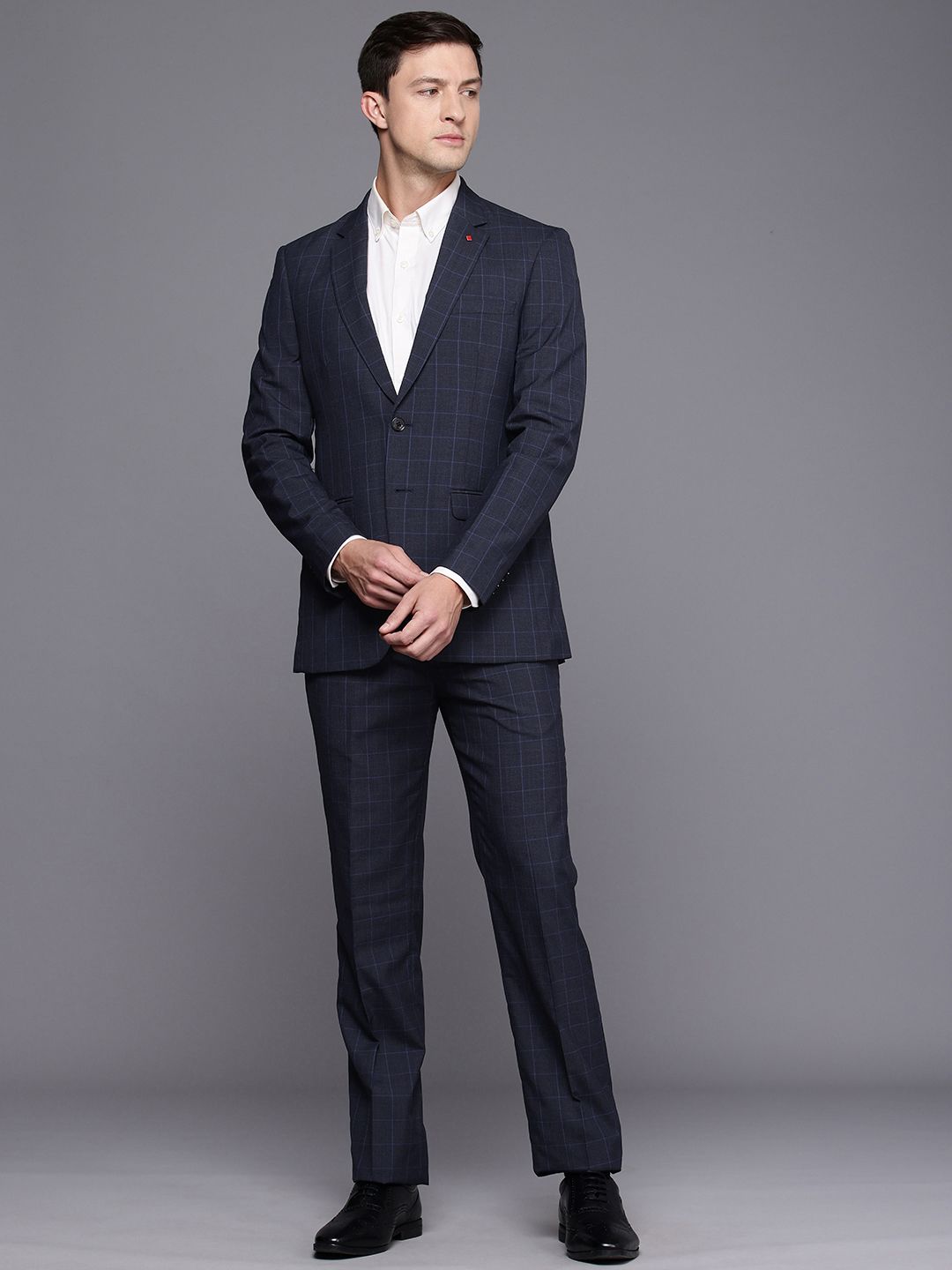 Raymond Checked Single Breasted Contemporary Fit 2-Piece Formal Suit