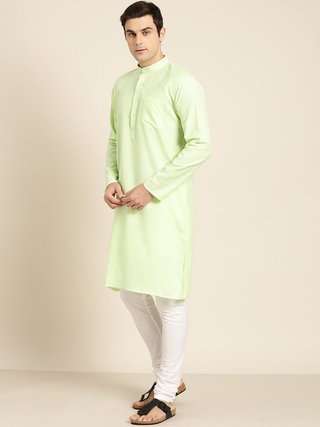 SOJANYA Mandarin Collar Straight Kurta