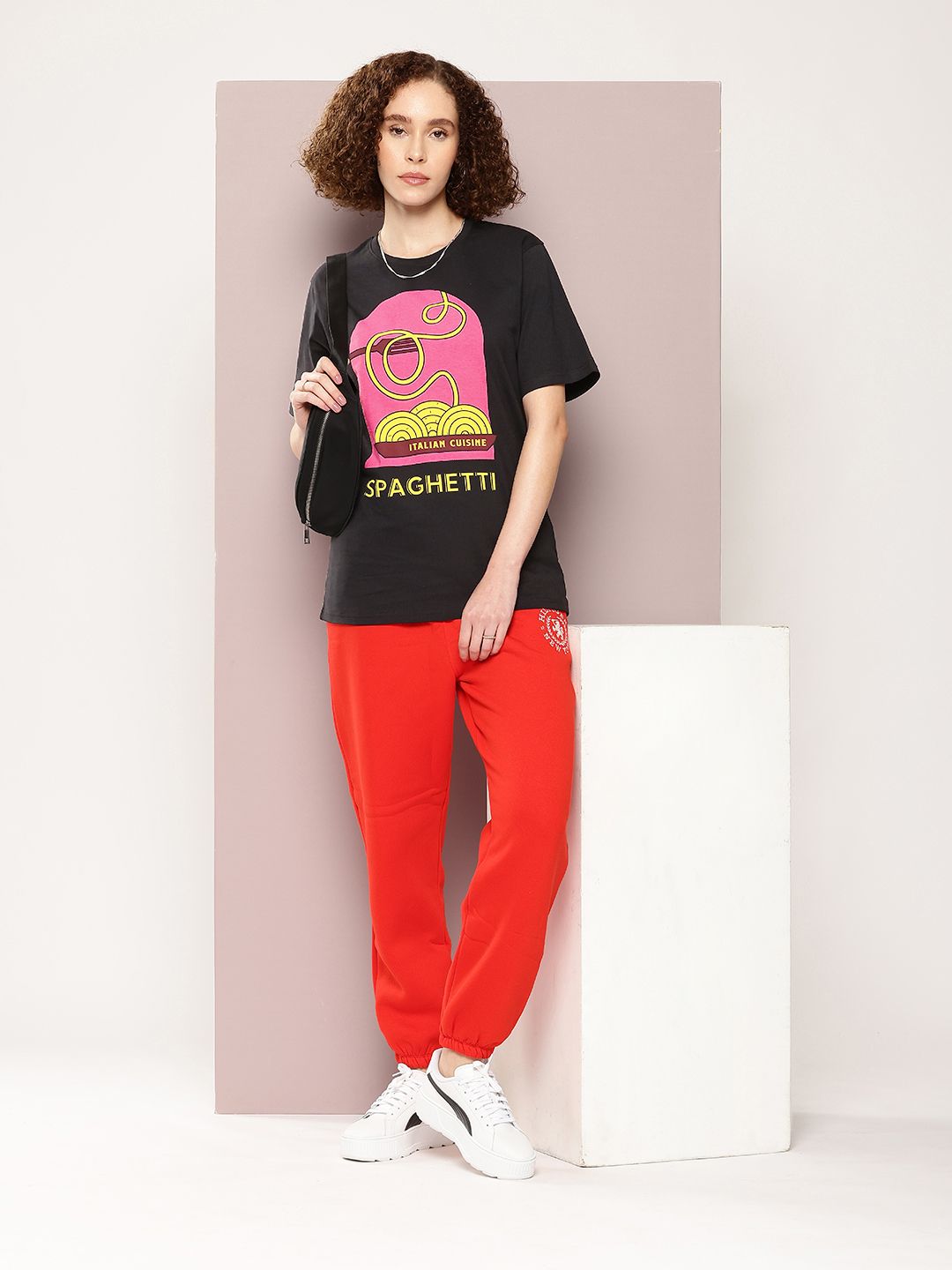 DILLINGER Women Printed Pure Cotton Oversized T-shirt