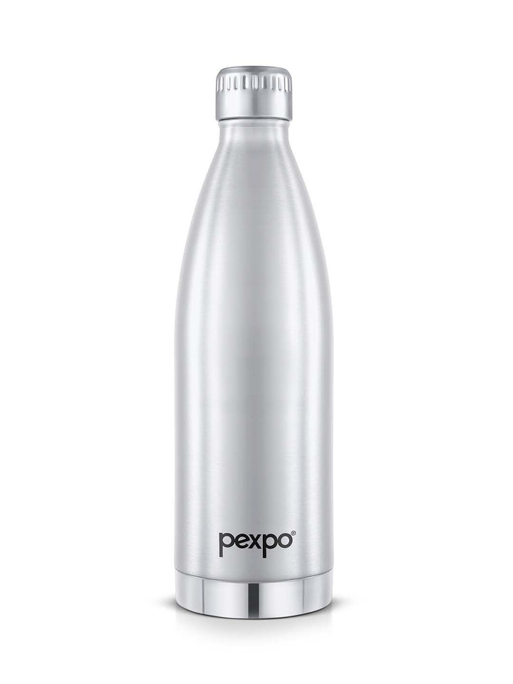 Pexpo Extreme Silver ISI Certified Thermosteel Hot & Cold Insulated Water Bottle 830ml