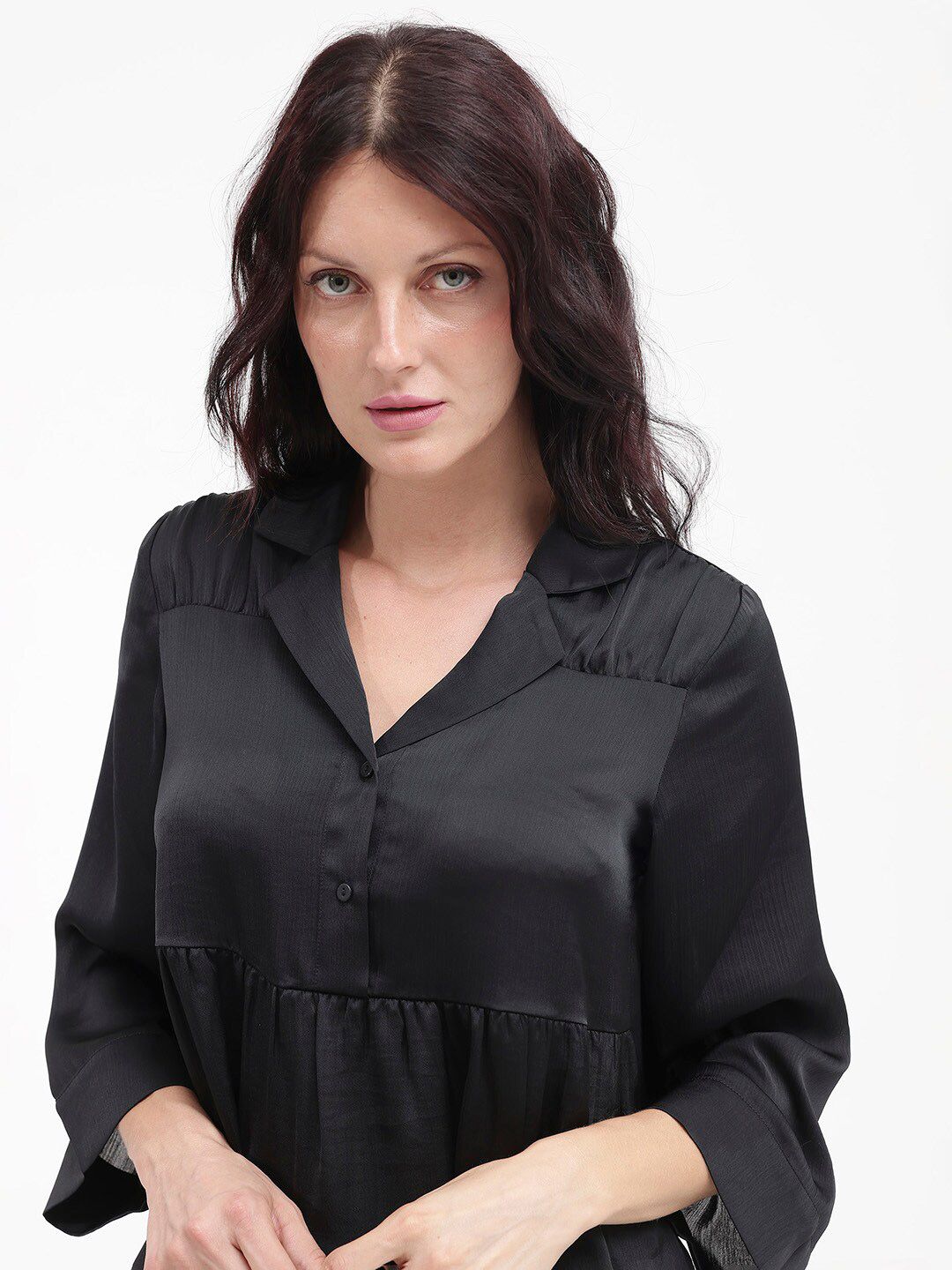 RAREISM Flared Sleeve Cotton Top