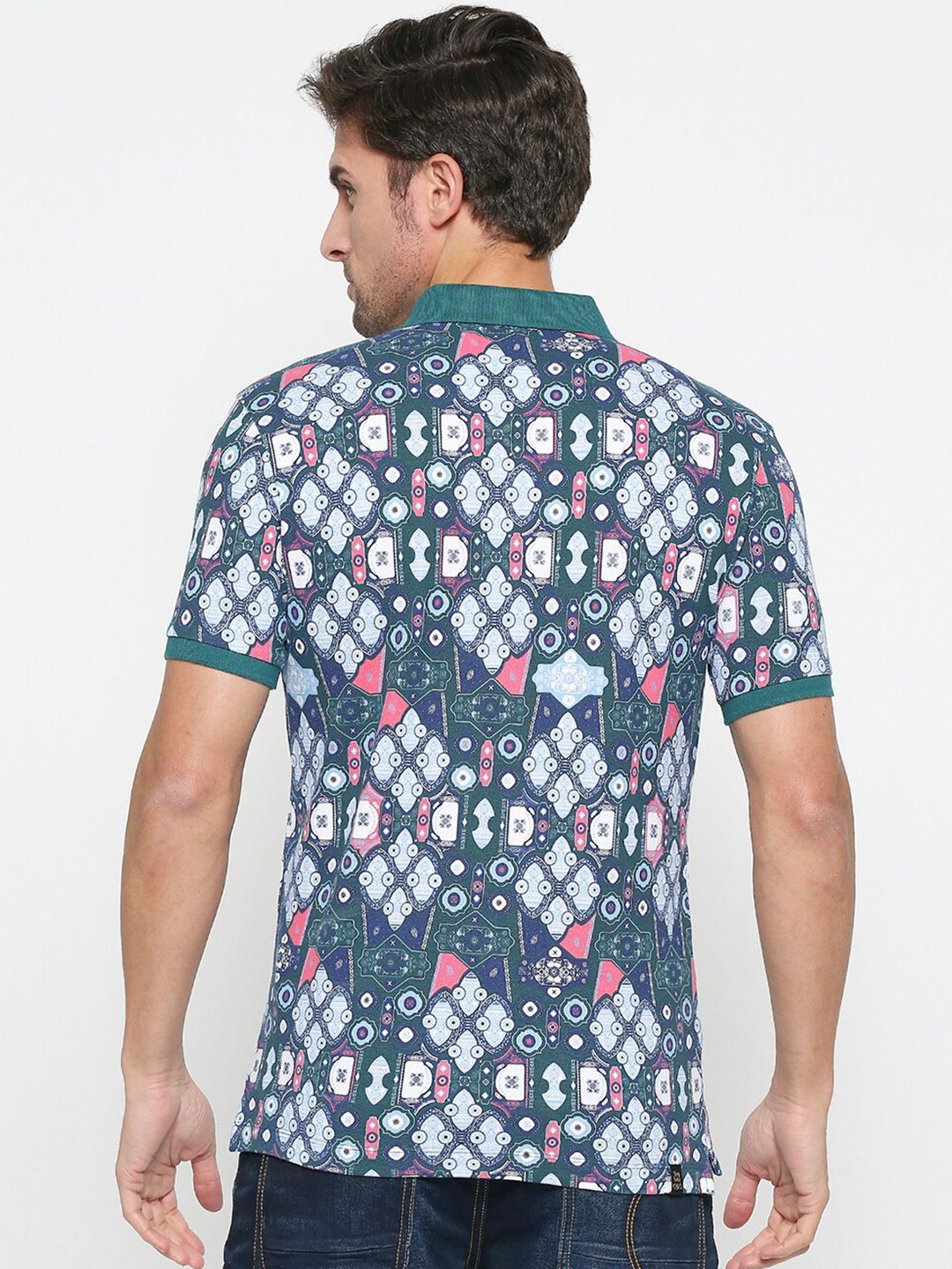 Being Human Geometric Printed Polo Collar T-shirt
