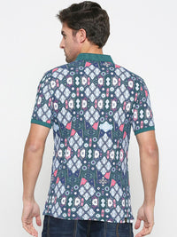 Being Human Geometric Printed Polo Collar T-shirt