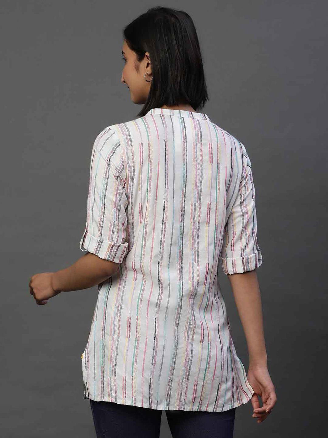AURELIA Striped Straight Kurti