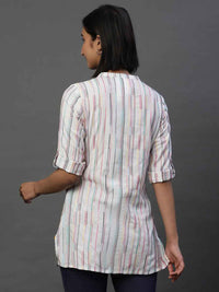 AURELIA Striped Straight Kurti