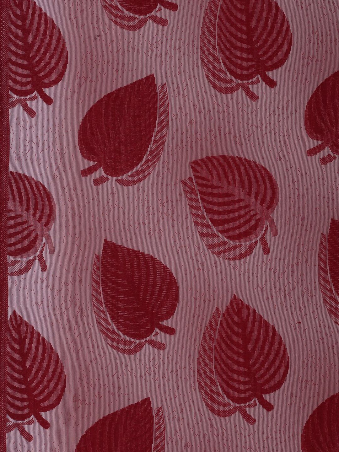 HOSTA HOMES Maroon Floral Long Door Curtain