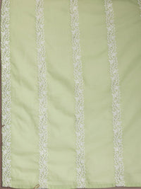 Libas Ethnic Motifs High Slit Thread Work Pure Cotton Kurta with Palazzos & Dupatta