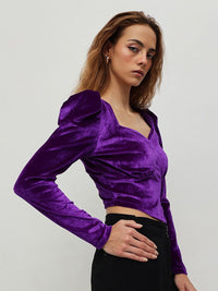 STREET 9 Velvet Crop Top
