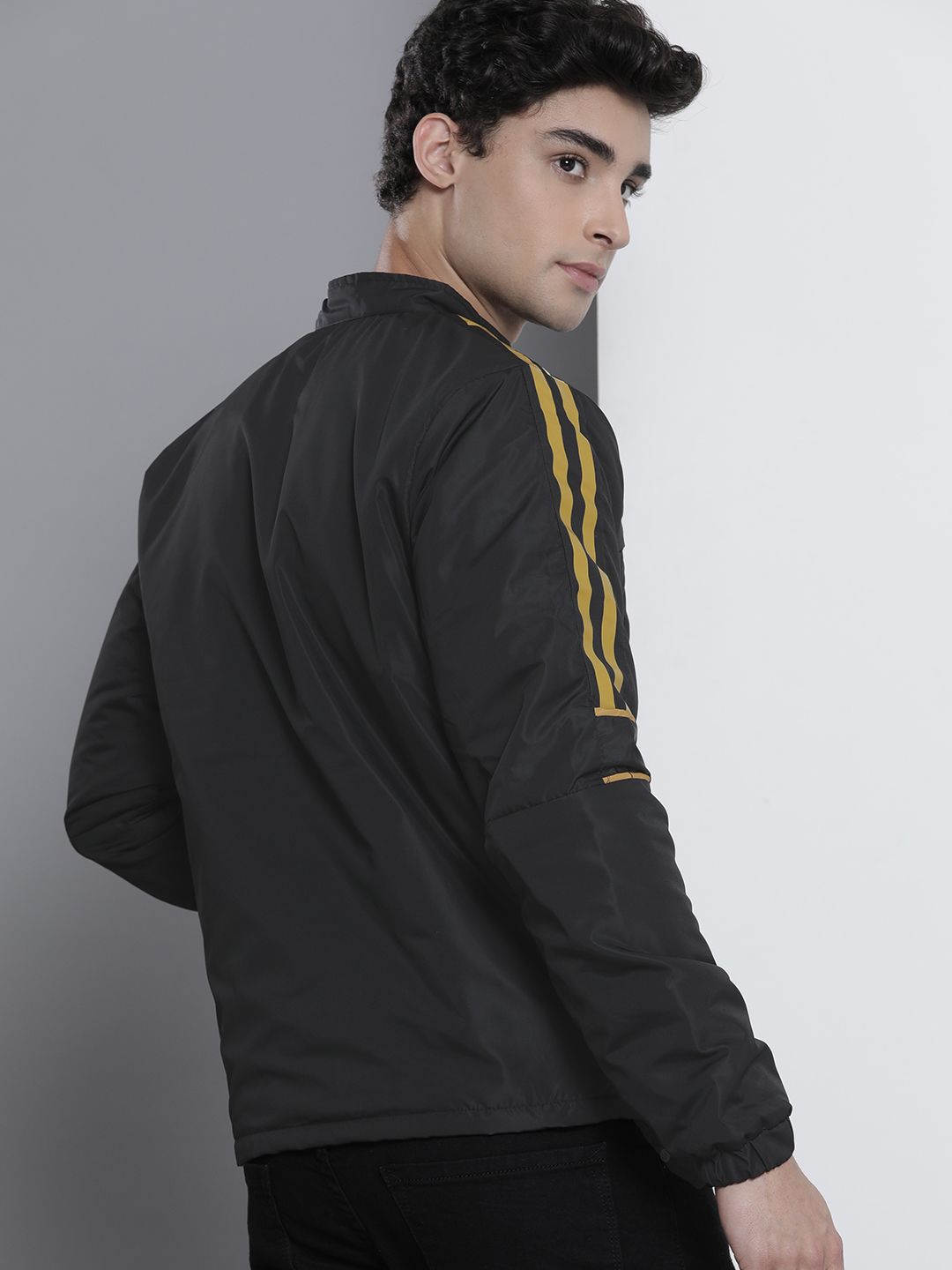 The Indian Garage Co Men Black Solid Tailored Jacket